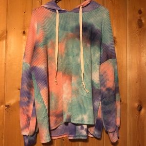 Pink Lily Tie Dye Pullover